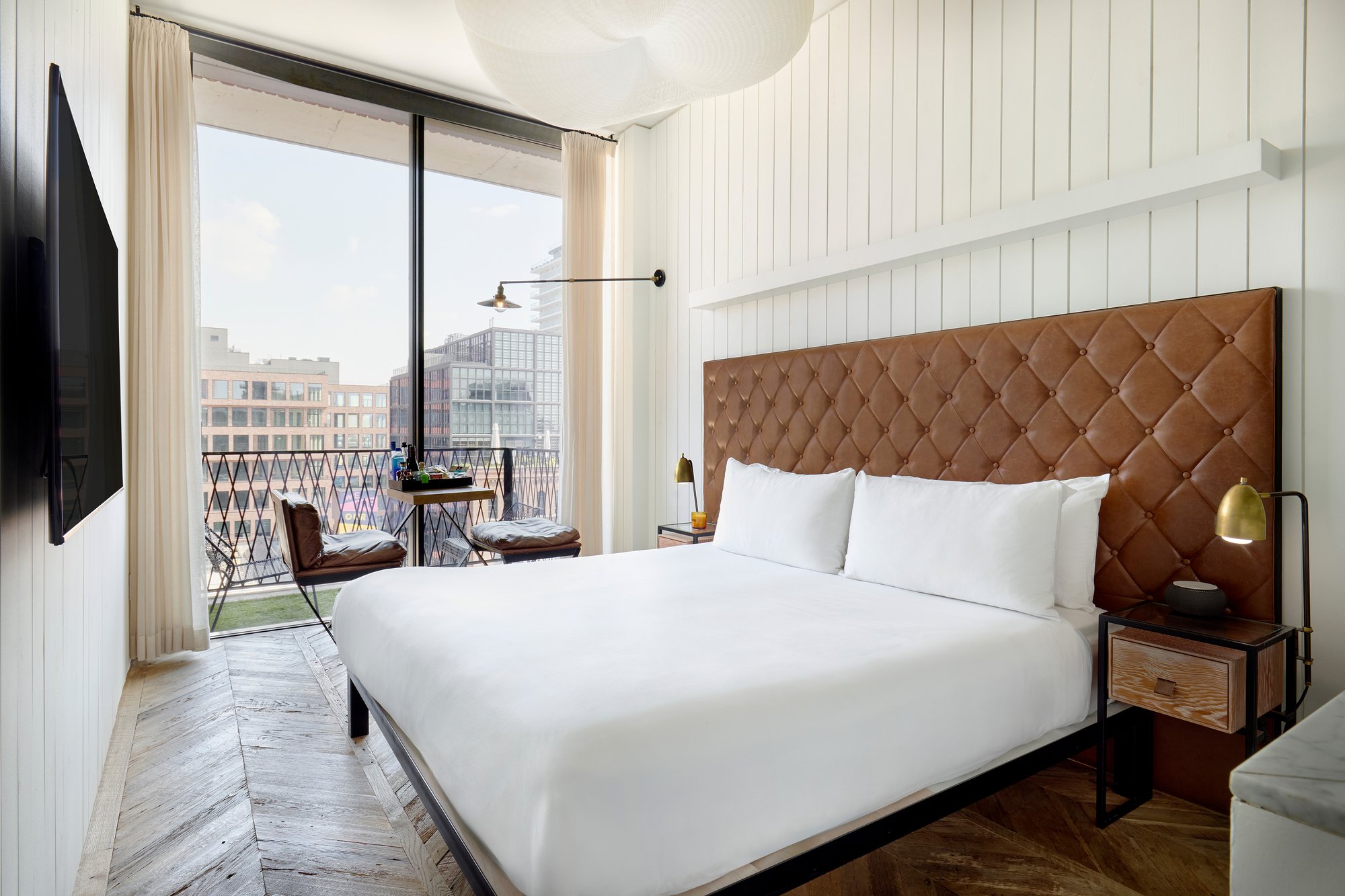 A view from one of Arlo Williamsburg King Balcony Rooms