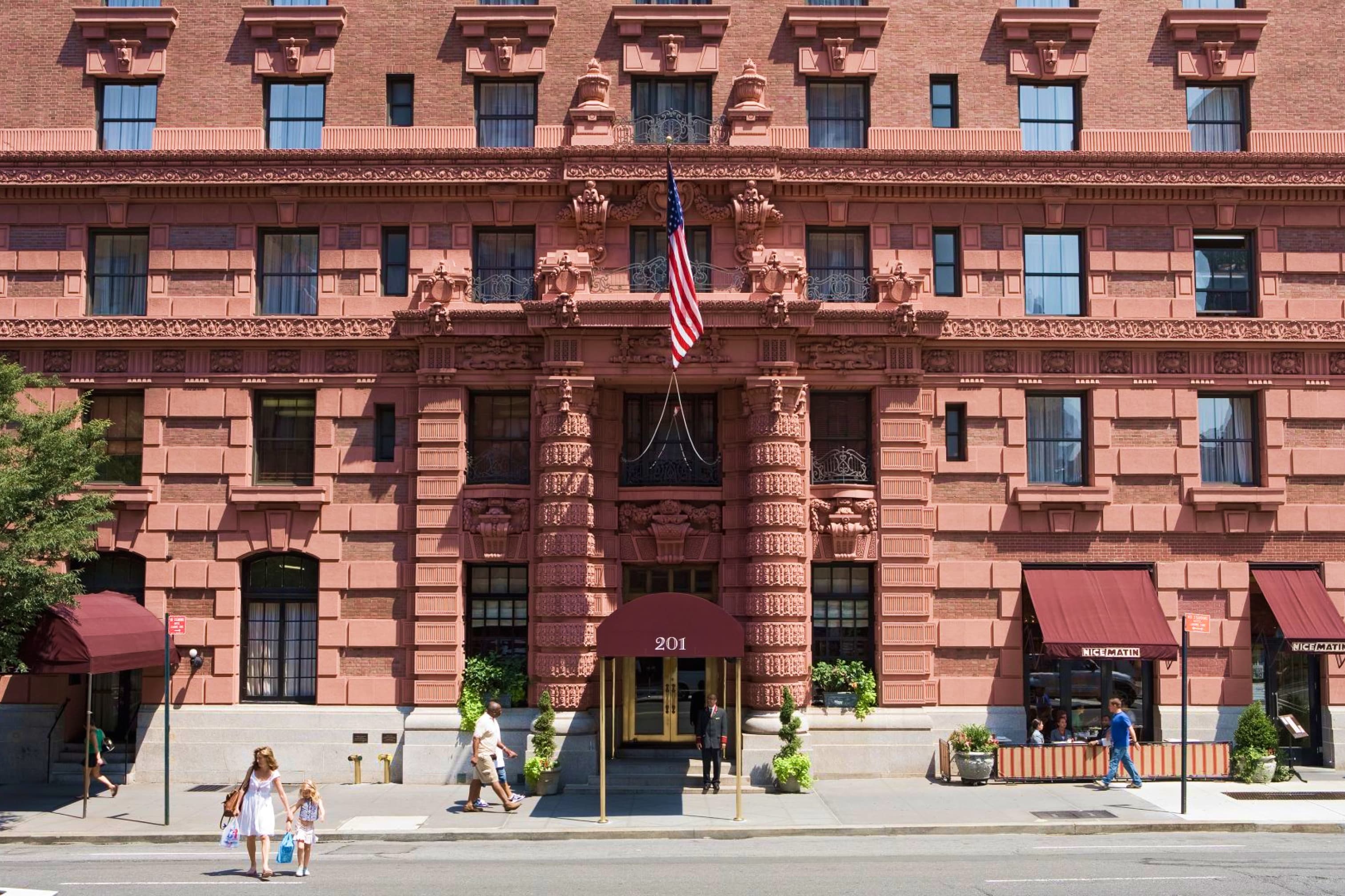 The front exterior of the Lucerne hotel