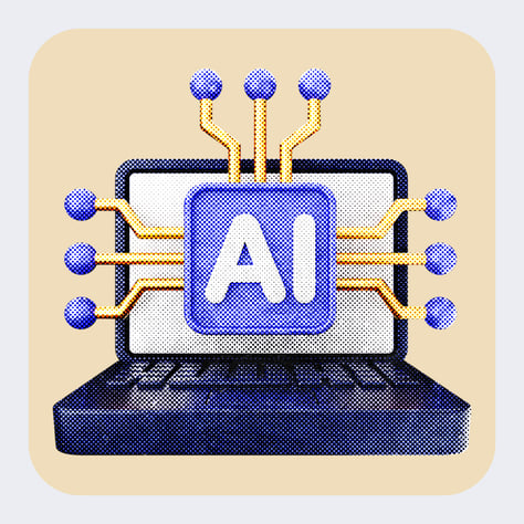 AEO depicted through laptop and AI sign 