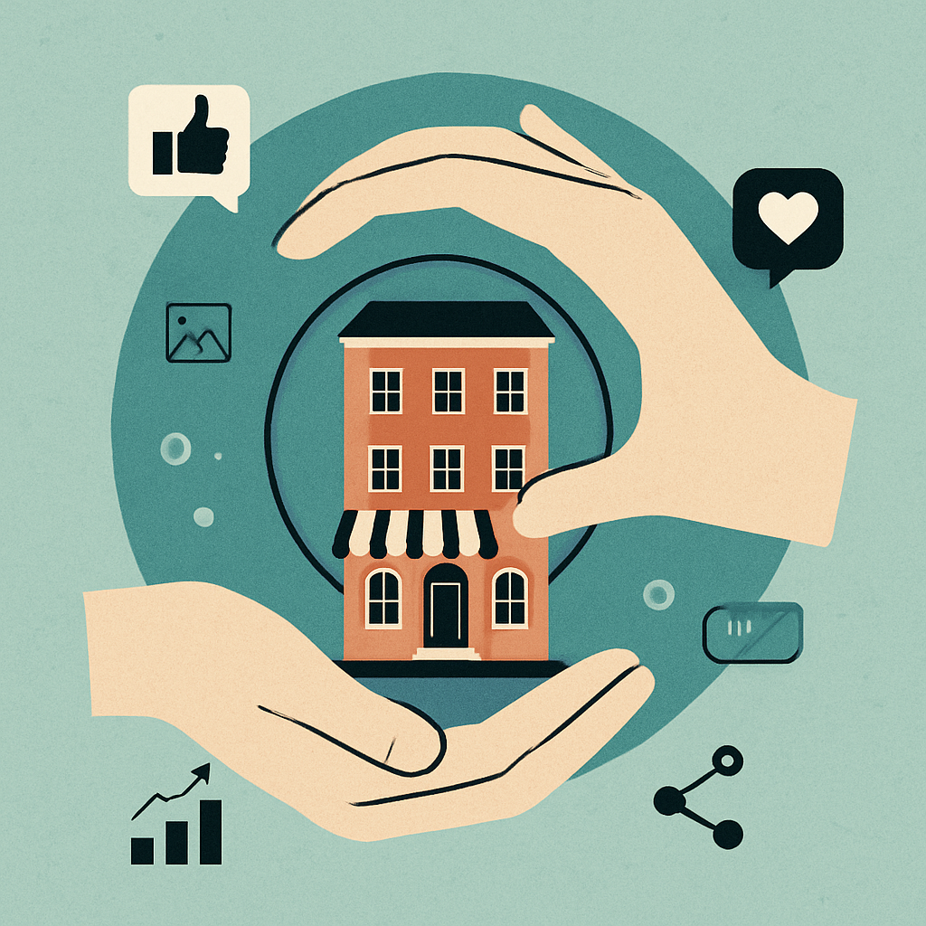 image showing social media advertising for hotels